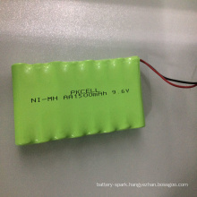 Ni-MH 9.6V AA1500mAh Rechargeable battery pack